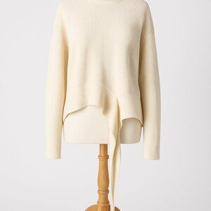 Zara Knit Ribbed Turtleneck with Side Tie size M